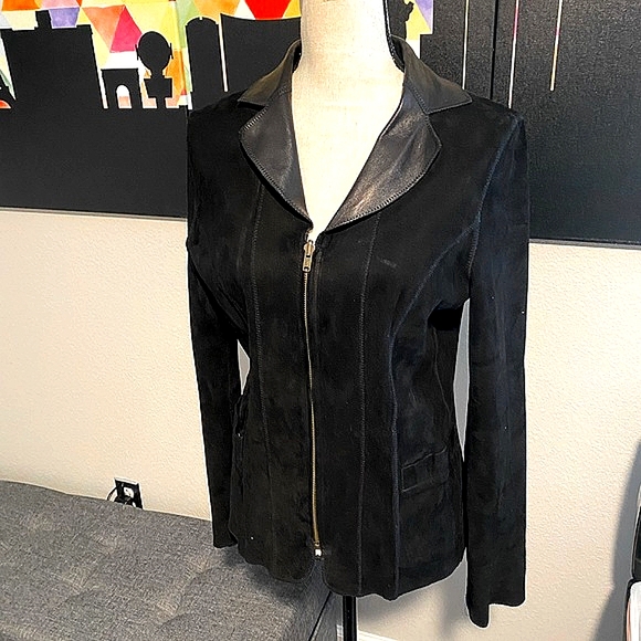 Calzaiuoli Leather Factory Jackets & Blazers - Reversible Suede & Leather Couture Italian Made Calzaiuoli Factor Jacket SZ 6 US